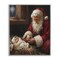 Stupell Industries Santa Believes with Baby Jesus Framed Giclee, design by Jo Moulton